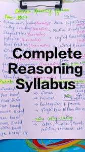 Banking Reasoning Syllabus