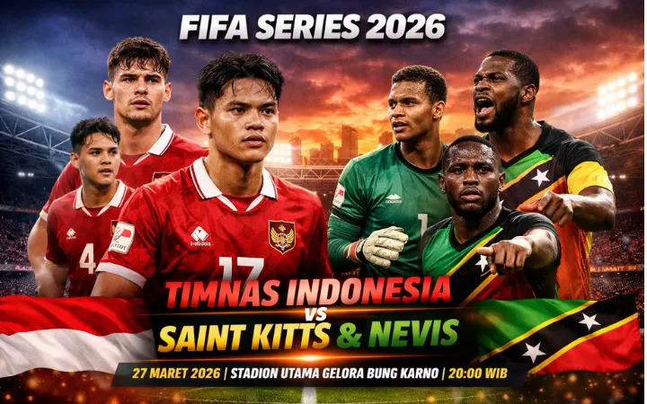 Live Malam Hari! Siaran Langsung Timnas Indonesia vs Saint Kitts and Nevis di FIFA Series 2026: Menanti Racikan John Herdman