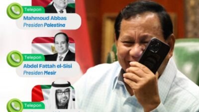 Silaturahmi Idul Fitri 1447 Hijriah, Prabowo Subianto Telepon Presiden Palestina hingga MBS